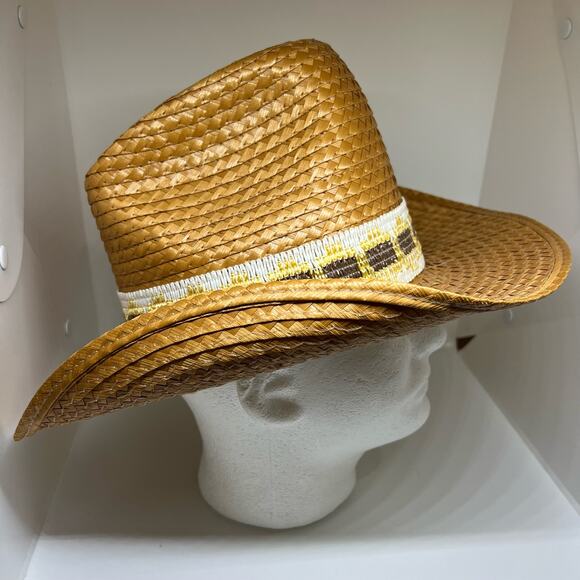 Rockmount Other - Vintage Rockmount straw side band cowboy hat size 7 1/8 EUC